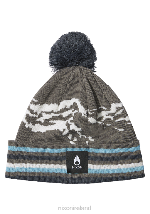 Accessories IE Nixon Ridge Pom Beanie Gray/Multi 688T377