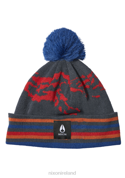 Accessories IE Nixon Ridge Pom Beanie Navy/Multi 688T379