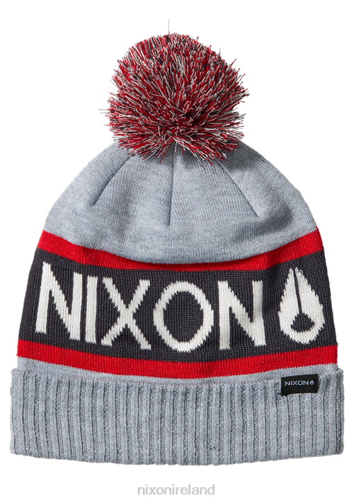 Accessories IE Nixon Teamster Beanie Heather Gray/Red 688T373