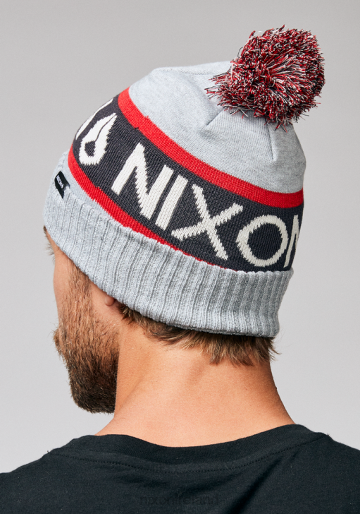 Accessories IE Nixon Teamster Beanie Heather Gray/Red 688T373