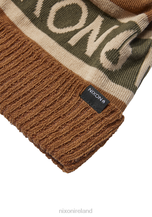 Accessories IE Nixon Teamster Beanie Wood/Olive 688T375