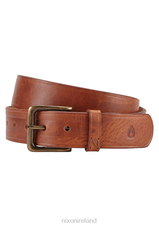 Accessories IE Nixon DNA Leather Belt Brown Wash 688T554