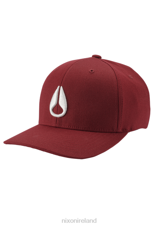 Accessories IE Nixon Deep Down Flexfit Athletic Fit Hat Burgundy/White 688T402