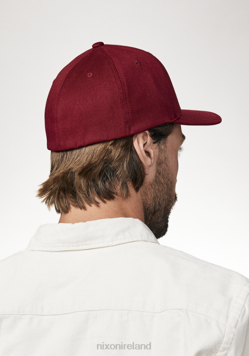Accessories IE Nixon Deep Down Flexfit Athletic Fit Hat Burgundy/White 688T402