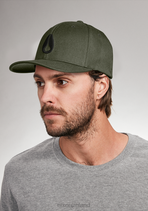 Accessories IE Nixon Deep Down Flexfit Athletic Fit Hat Dark Olive 688T400