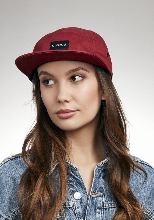Accessories IE Nixon Mikey 5 Panel Hat Burgundy 688T339
