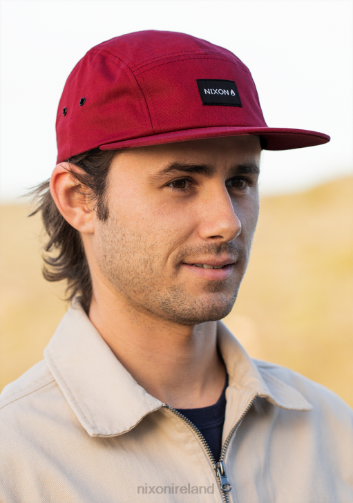 Accessories IE Nixon Mikey 5 Panel Hat Burgundy 688T339