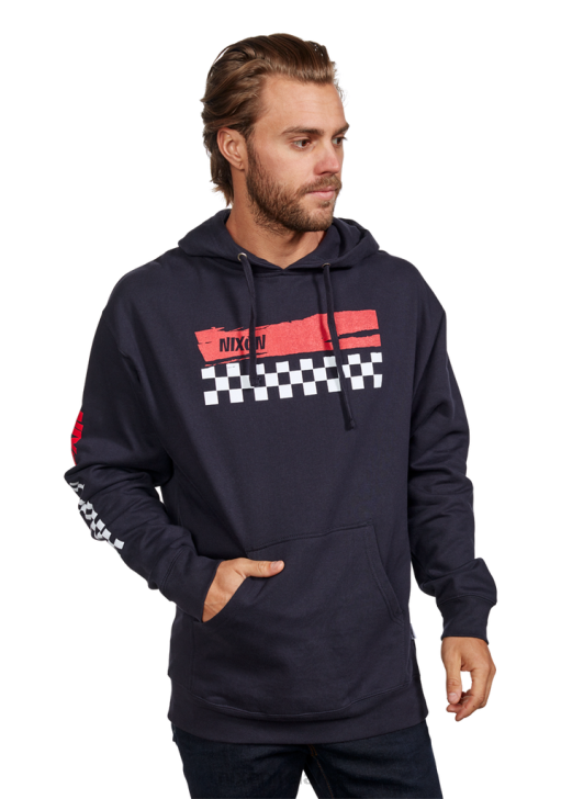 Clothing IE Nixon Circuit Hoodie Navy/Red 688T477