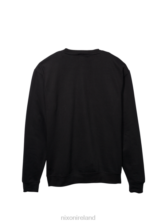 Clothing IE Nixon Rosas Crew Sweatshirt Black/Red 688T474
