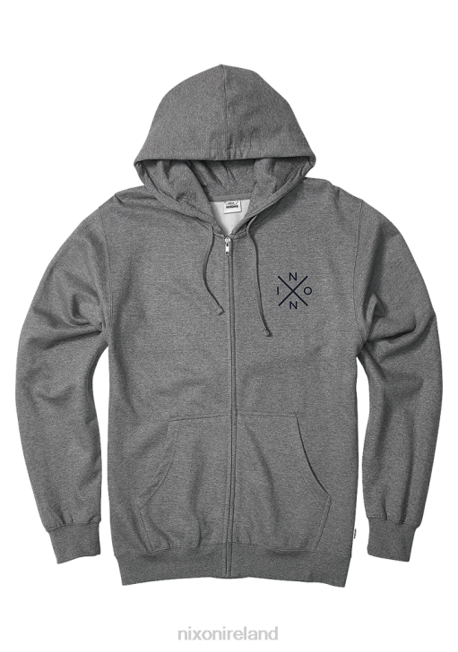 Clothing IE Nixon Spot Full Zip Hoodie Dark Heather Gray 688T467