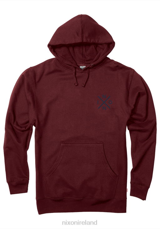 Clothing IE Nixon Spot Hoodie Burgundy/Navy 688T472