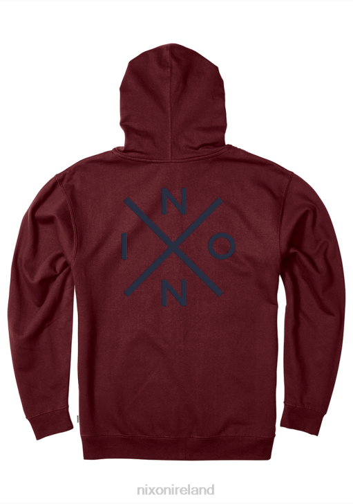 Clothing IE Nixon Spot Hoodie Burgundy/Navy 688T472