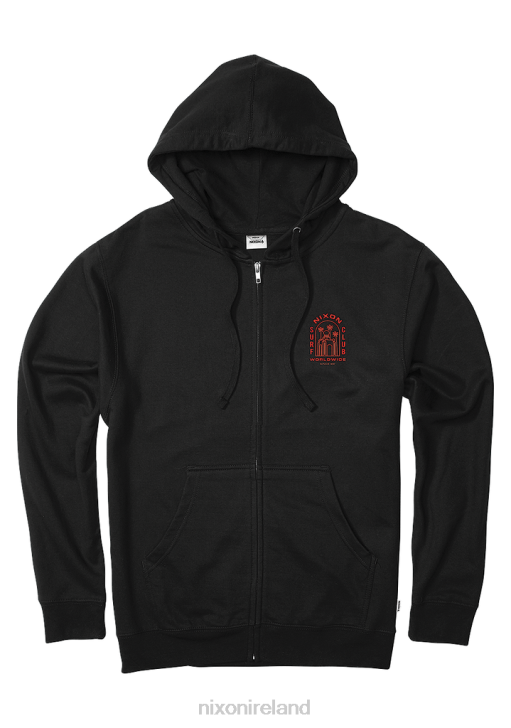 Clothing IE Nixon Temple Zip Hoodie Black 688T471