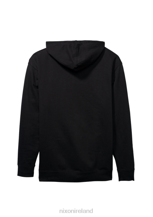 Clothing IE Nixon Track Zip Hoodie Black/White 688T476