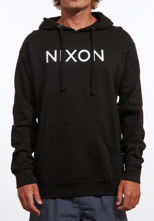 Clothing IE Nixon Wordmark Hoodie Black 688T462