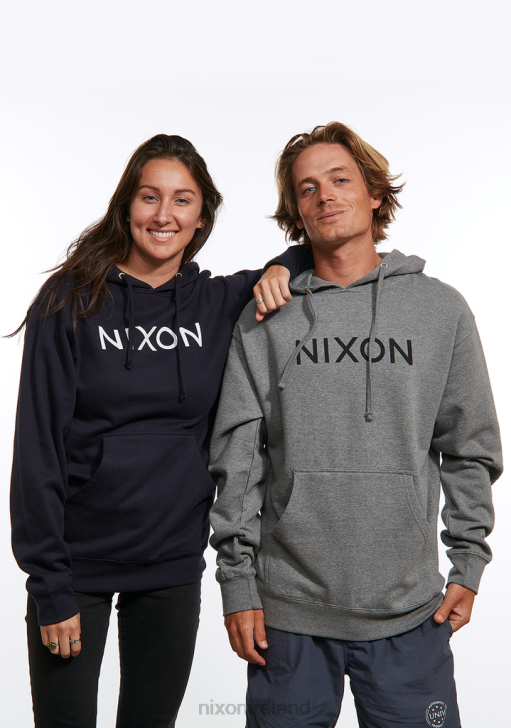 Clothing IE Nixon Wordmark Hoodie Dark Heather Gray 688T463