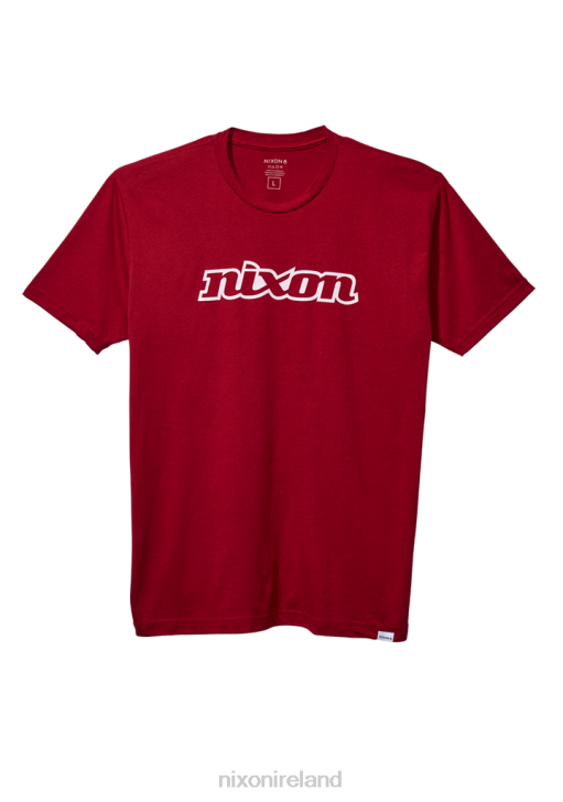 Clothing IE Nixon OG Script Eco-Repreve T-Shirt Cardinal/White 688T500