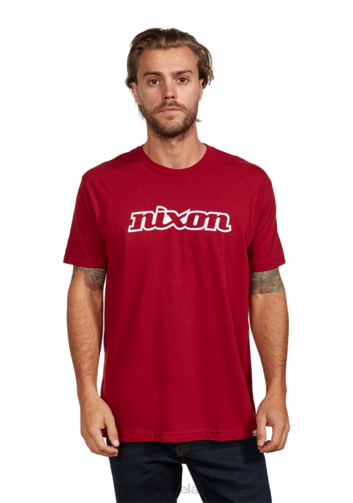 Clothing IE Nixon OG Script Eco-Repreve T-Shirt Cardinal/White 688T500