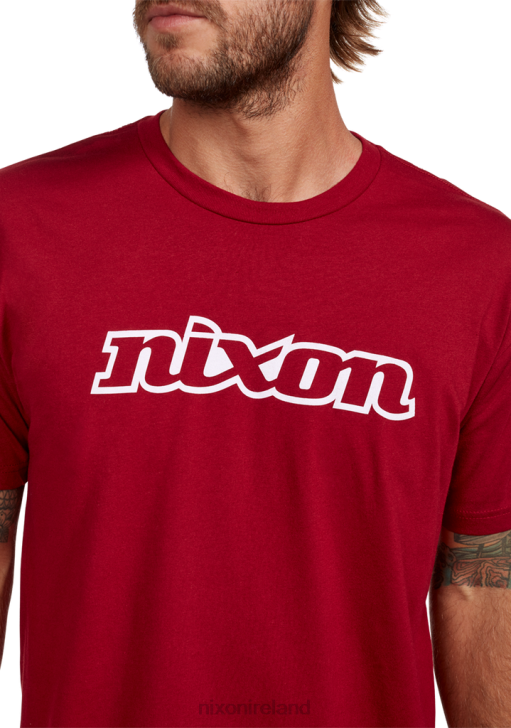 Clothing IE Nixon OG Script Eco-Repreve T-Shirt Cardinal/White 688T500