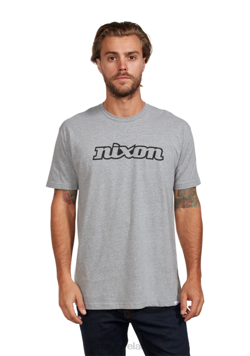 Clothing IE Nixon OG Script Eco-Repreve T-Shirt Dark Heather Gray/Black 688T501