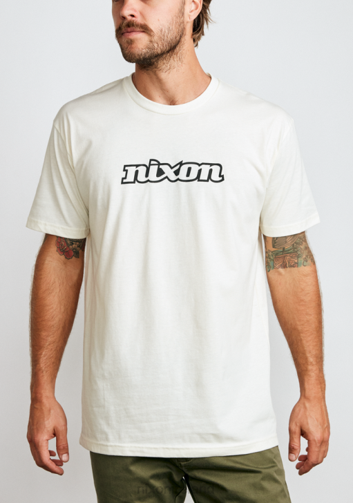 Clothing IE Nixon OG Script Eco-Repreve T-Shirt Natural/Black 688T502