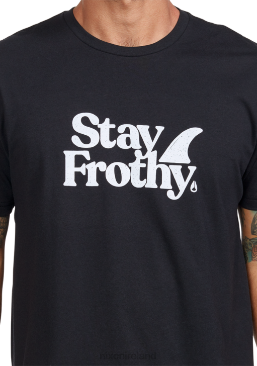 Clothing IE Nixon Stay Frothy Repreve T-Shirt Black/White 688T514