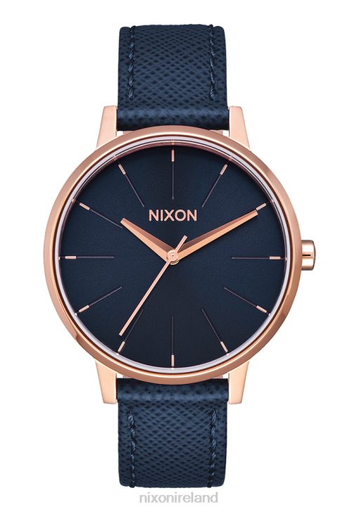 Watch IE Nixon Kensington Leather Navy/Rose Gold 688T236