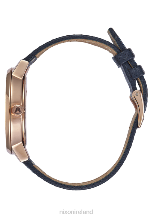 Watch IE Nixon Kensington Leather Navy/Rose Gold 688T236