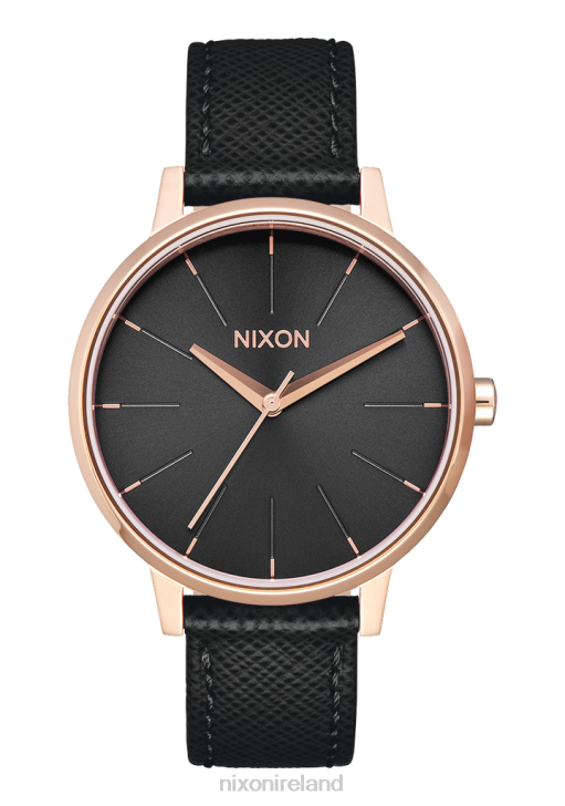 Watch IE Nixon Kensington Leather Rose Gold/Black 688T235