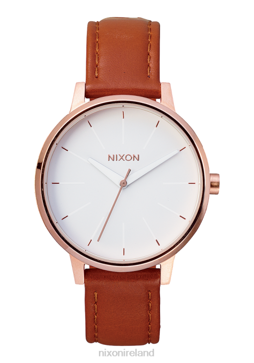 Watch IE Nixon Kensington Leather Rose Gold/White 688T234