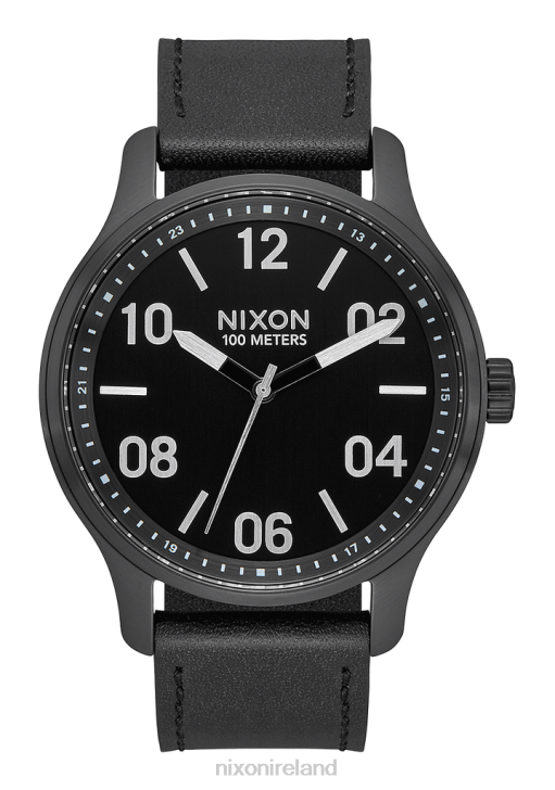 Watch IE Nixon Patrol Leather Black/Silver 688T106