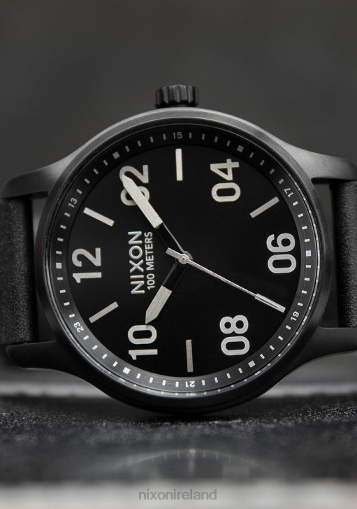 Watch IE Nixon Patrol Leather Black/Silver 688T106