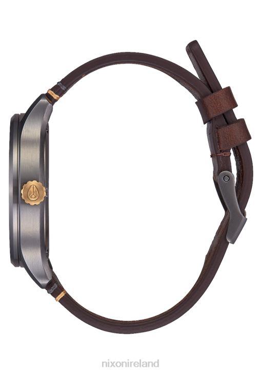 Watch IE Nixon Patrol Leather Gunmetal/Gold 688T104