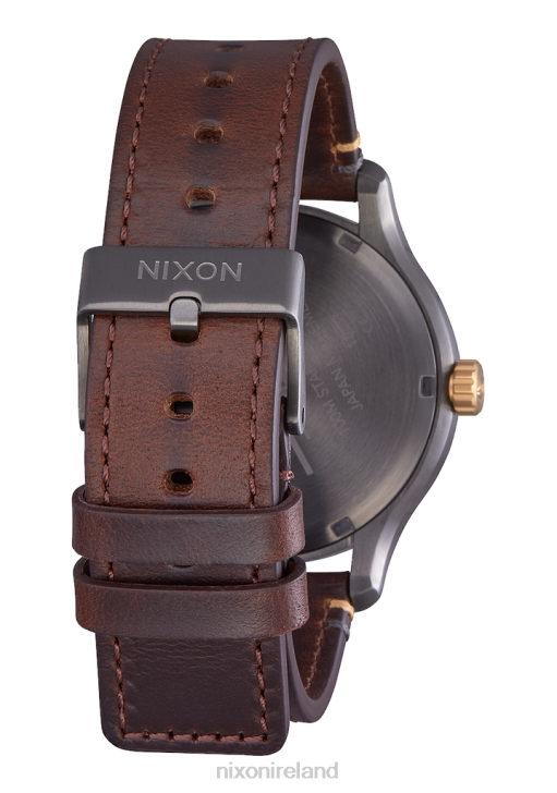 Watch IE Nixon Patrol Leather Gunmetal/Gold 688T104