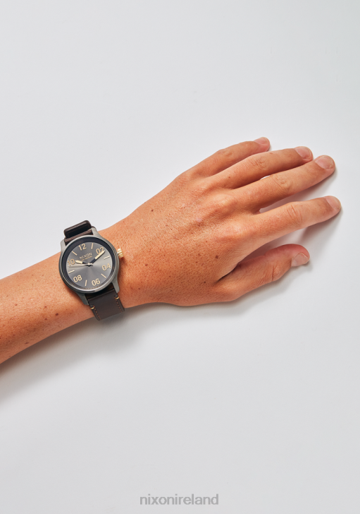 Watch IE Nixon Patrol Leather Gunmetal/Gold 688T104