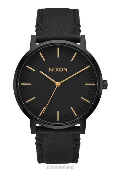 Watch IE Nixon Porter Leather All Black/Gold 688T60