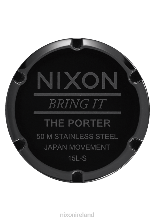 Watch IE Nixon Porter Leather All Black/Gold 688T60
