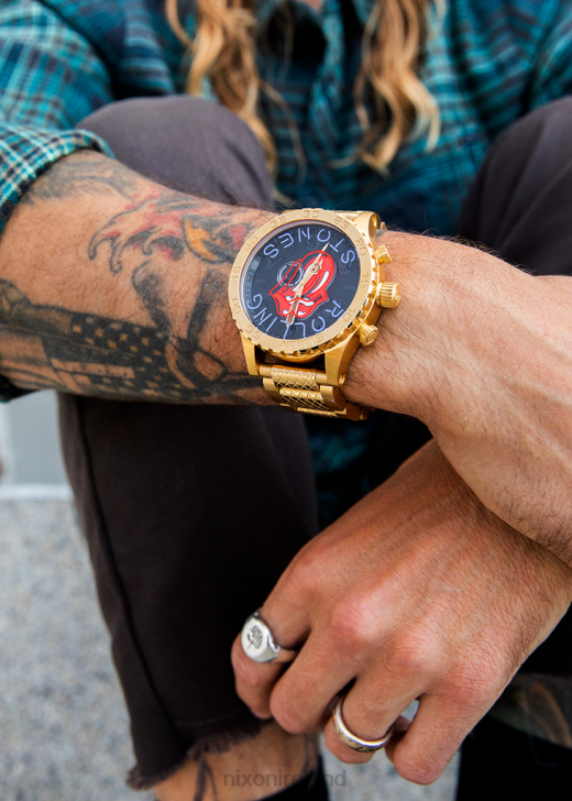 Watch IE Nixon Rolling Stones 51-30 Gold/Black 688T122