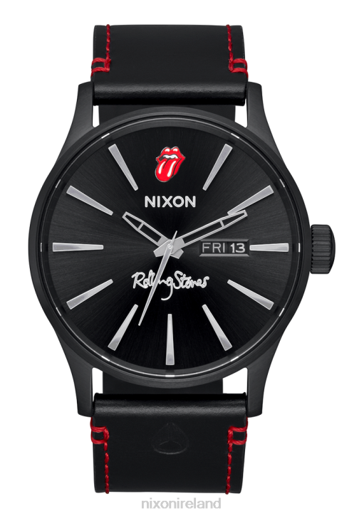 Watch IE Nixon Rolling Stones Sentry Leather All Black 688T132