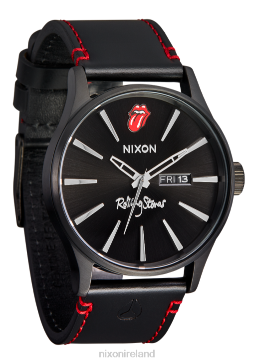 Watch IE Nixon Rolling Stones Sentry Leather All Black 688T132