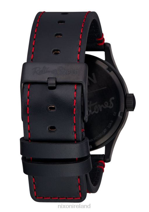 Watch IE Nixon Rolling Stones Sentry Leather All Black 688T132