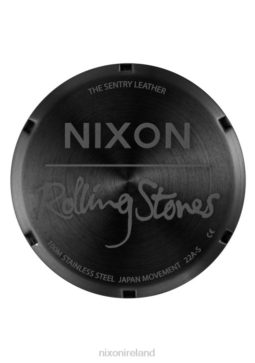 Watch IE Nixon Rolling Stones Sentry Leather All Black 688T132