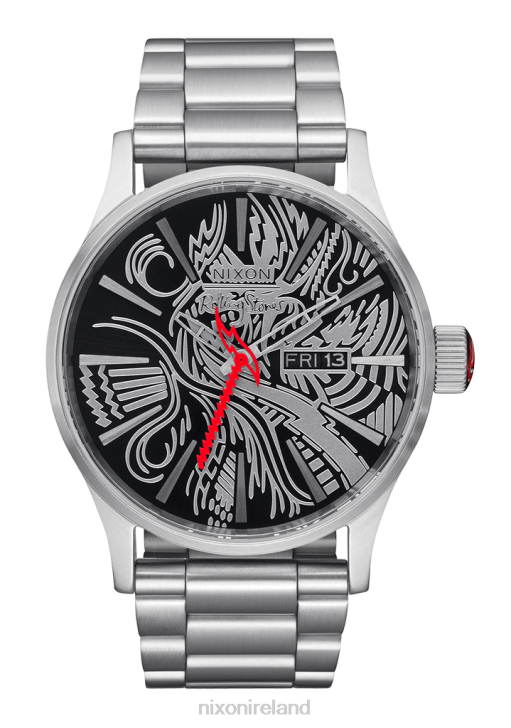 Watch IE Nixon Rolling Stones Sentry Stainless Steel Silver/Black 688T133