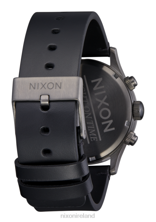 Watch IE Nixon Sentry Chrono Leather All Gunmetal/Black 688T109