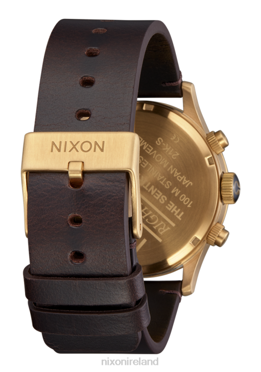 Watch IE Nixon Sentry Chrono Leather Gold/Indigo/Brown 688T108