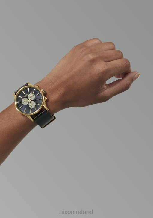 Watch IE Nixon Sentry Chrono Leather Gold/Indigo/Brown 688T108