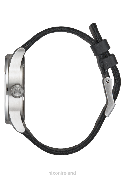 Watch IE Nixon Sentry Leather All Silver/Black 688T55