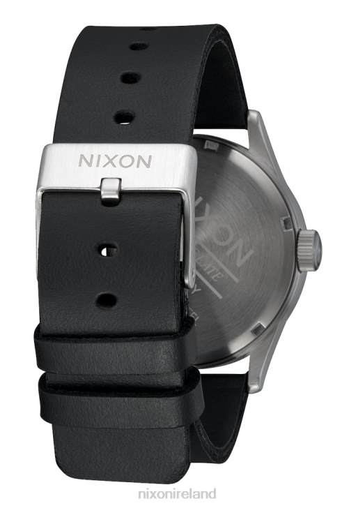 Watch IE Nixon Sentry Leather All Silver/Black 688T55