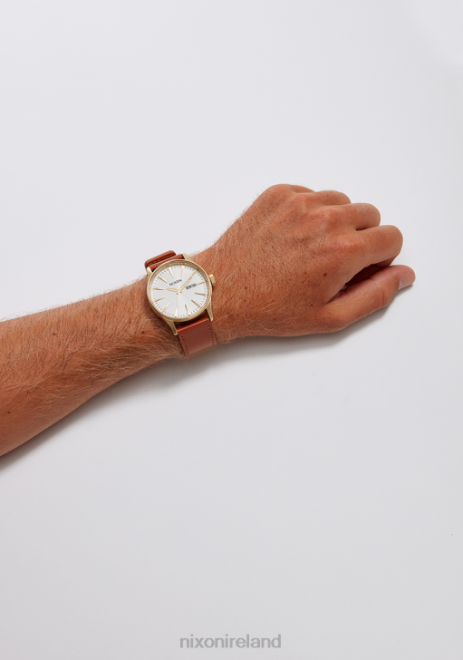 Watch IE Nixon Sentry Leather All Silver/Black 688T55