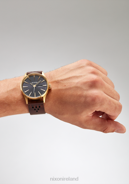 Watch IE Nixon Sentry Leather Gold/Indigo/Brown 688T56